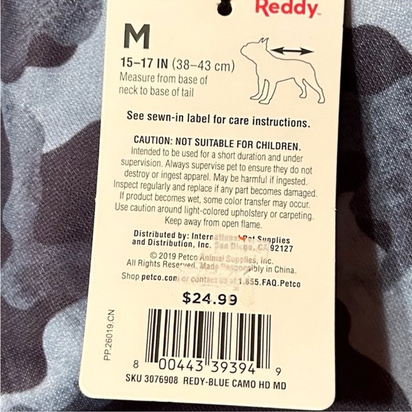 Reddy Gray Camo Dog Hoodie - Picture 3 of 5
